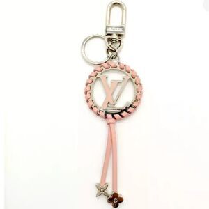 Authentic Louis Vuitton Pink Whisper Very Bag Charm Key Holder Preloved